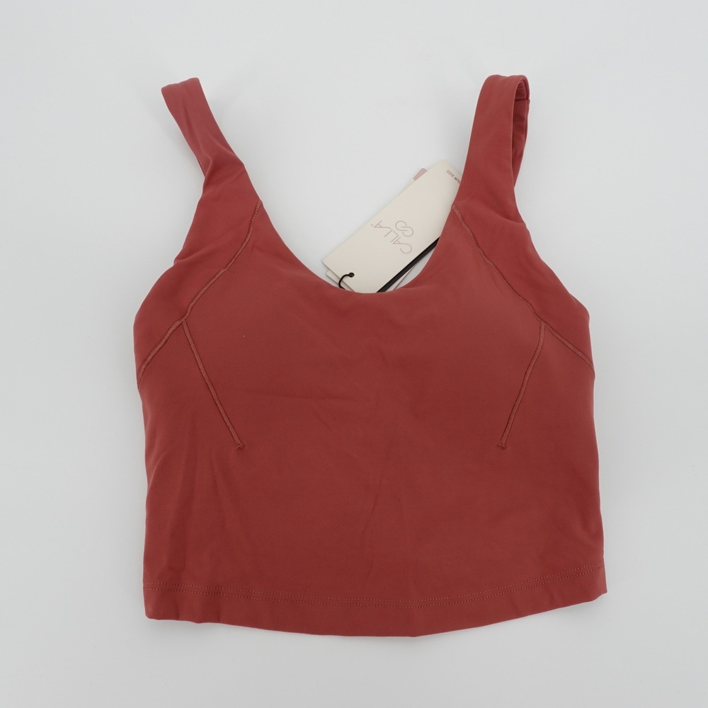 CALIA Womens Inspire Tank Bra Crop Top Dusty Red Size XXS NEW